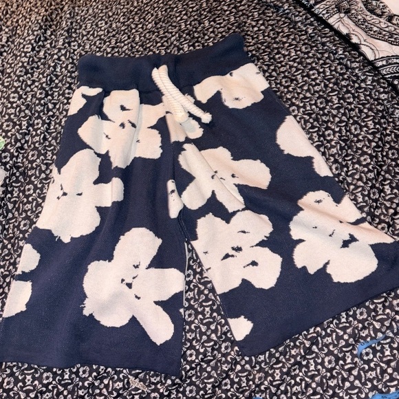Family First Milano Other - Family First Milano Blue Jacquard Floral Knit Shorts Made in Italy Size M $264